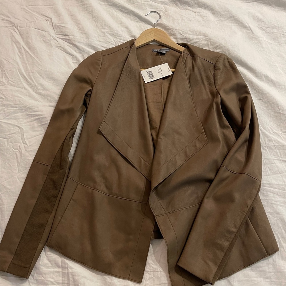 Vince lambskin leather blazer